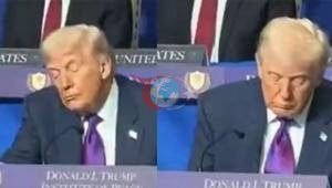 Dünya bu görüntüyü konuşuyor ABD Başkanı Trump, Gazze Barış Kurulu toplantısında uyuyakaldı