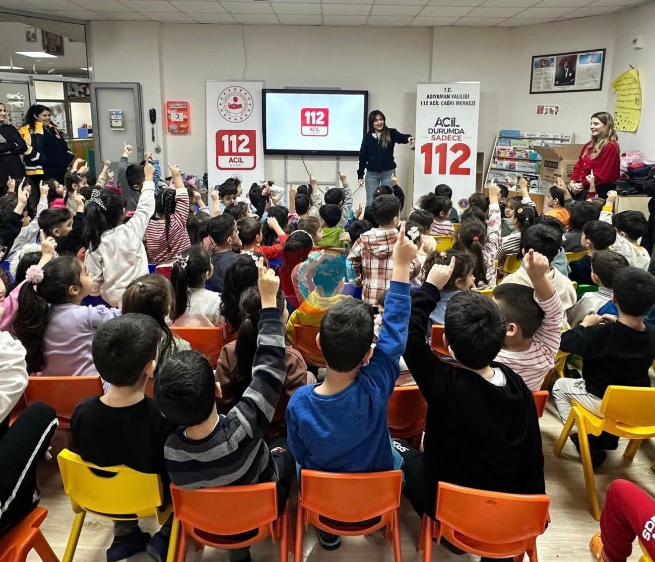 Adıyaman’da minik öğrencilere acil çağrı farkındalık eğitimi