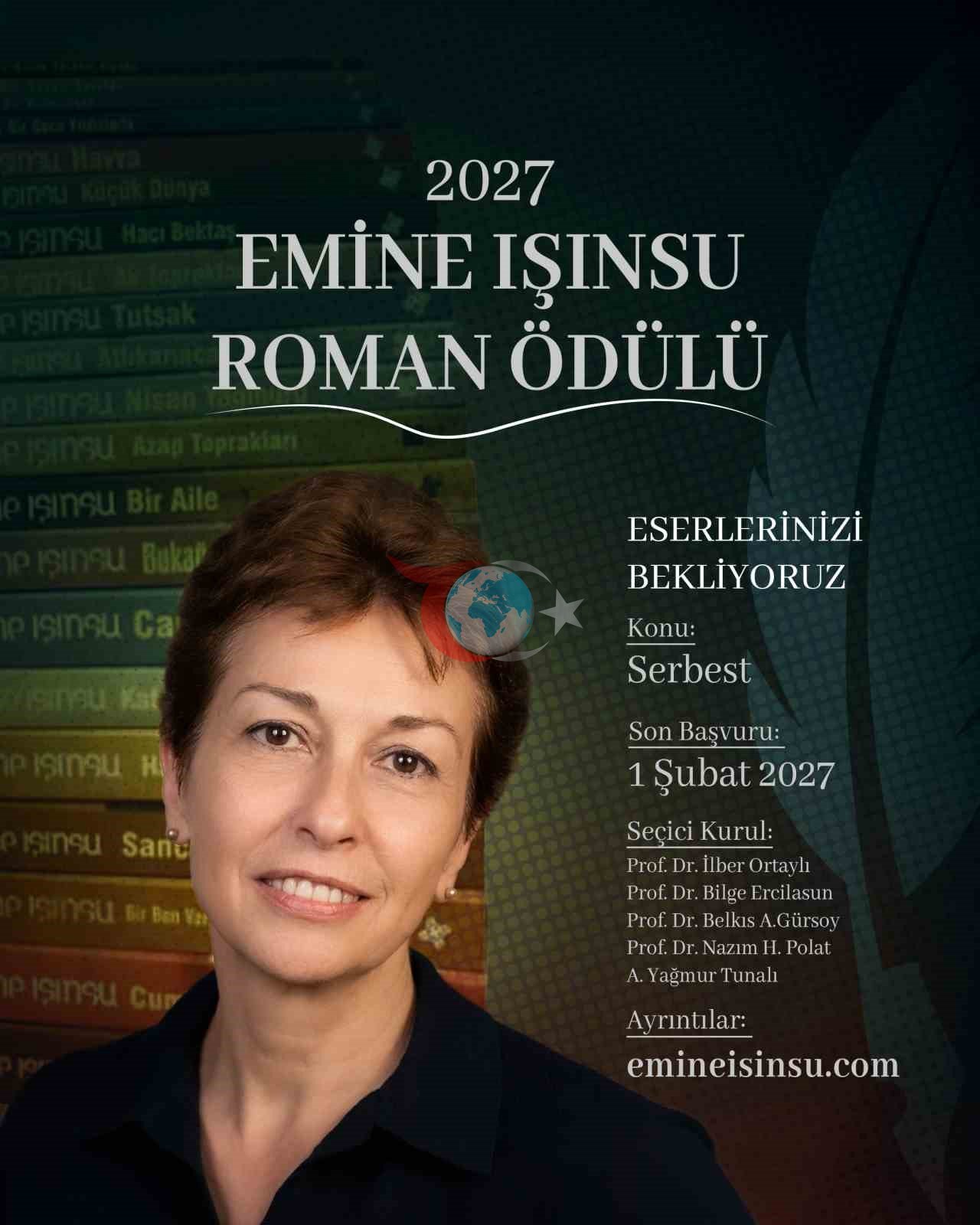 2027 Emine Işınsu Roman Ödülü başvuruları gelmeye başladı