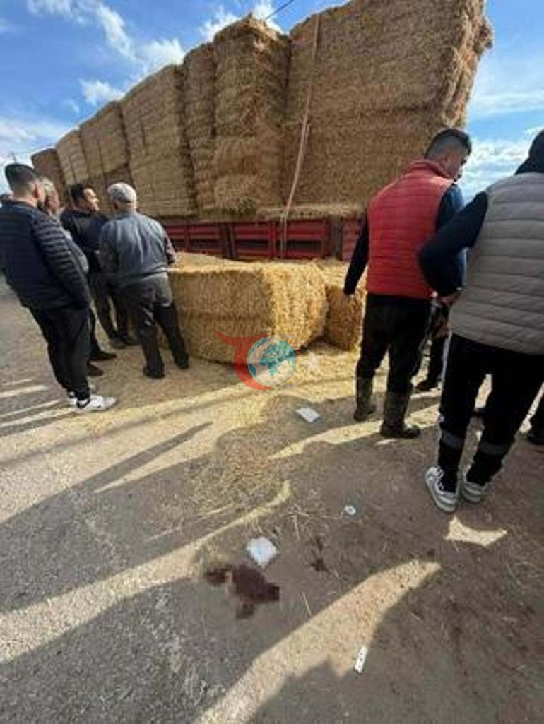 Akılalmaz ölüm TIRdan düşen saman balyaları can aldı