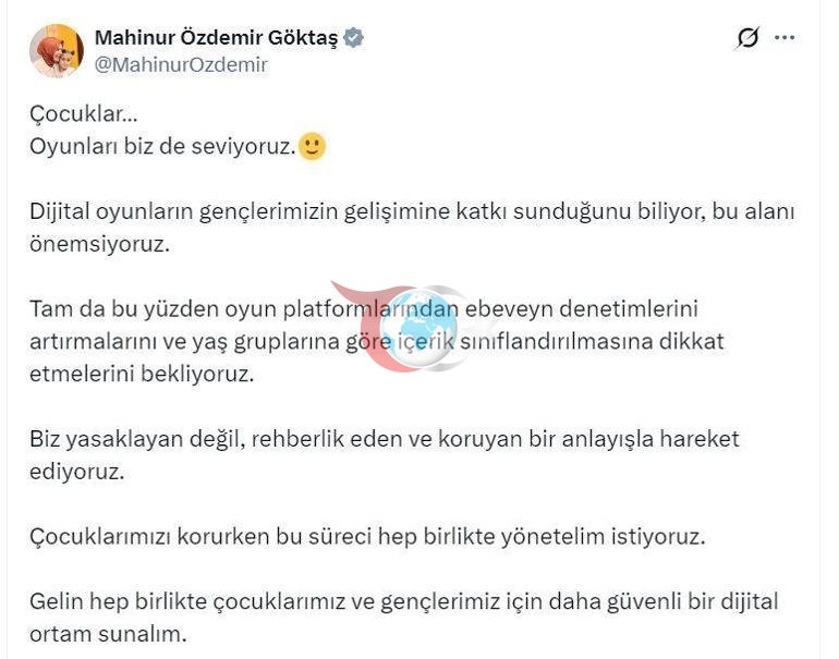 Bakan Göktaş: Oyun platformlarından ebeveyn denetimlerini artırmalarını bekliyoruz
