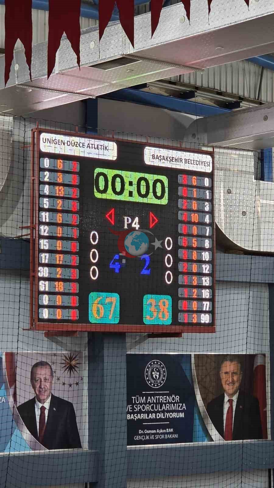 Dรผzce atletik bรถlgesel basketbolda รงeyrek finale yรผkseldi