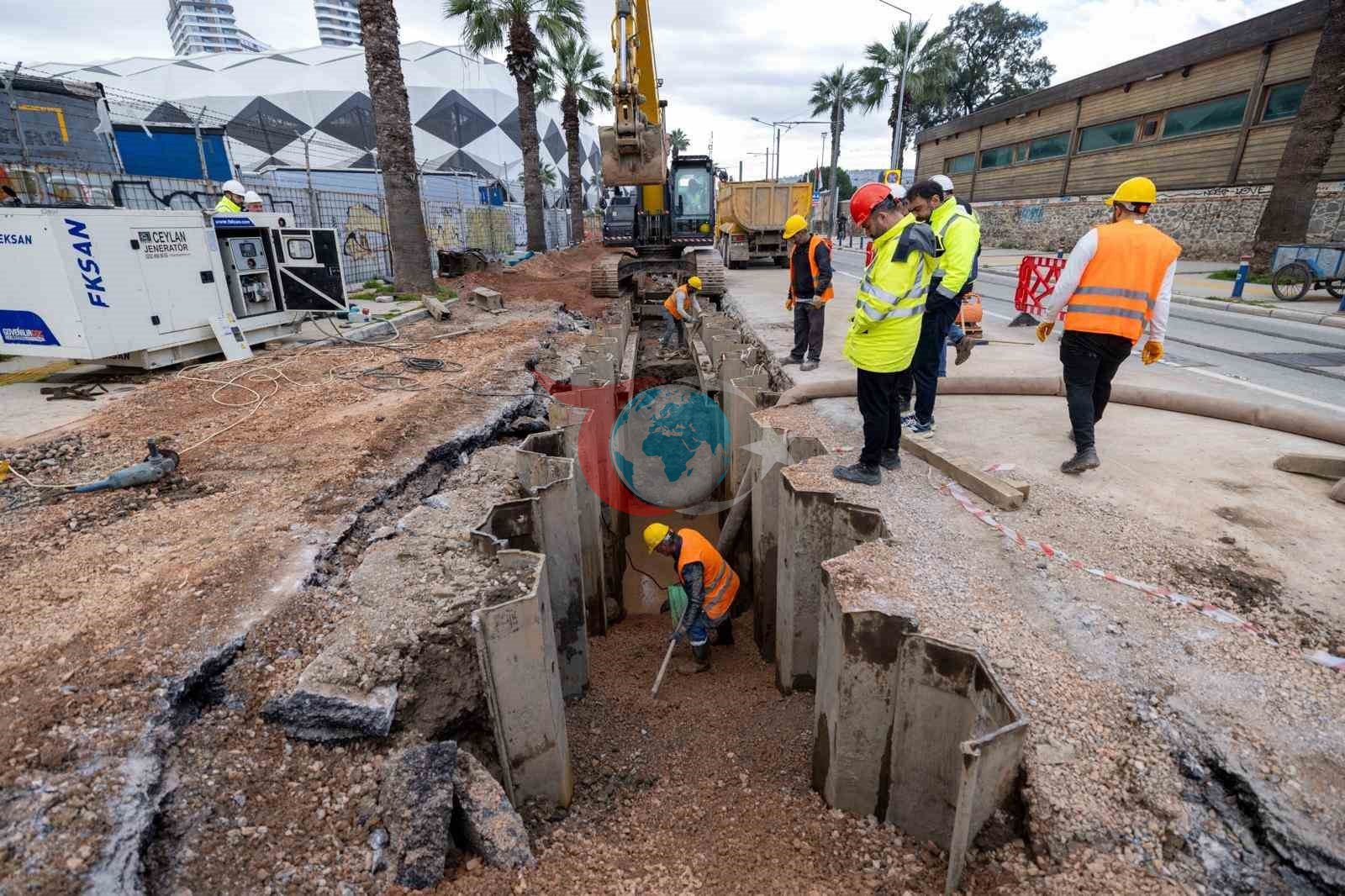 Alsancak&rsquo;ta dev altyapı çalışması