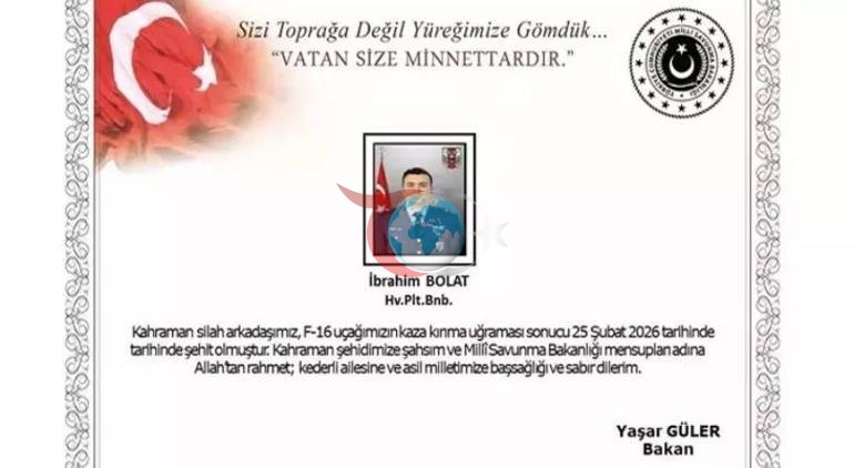 Son dakika...F-16 kazası sonrası ABDden Türkiyeye taziye mesajı