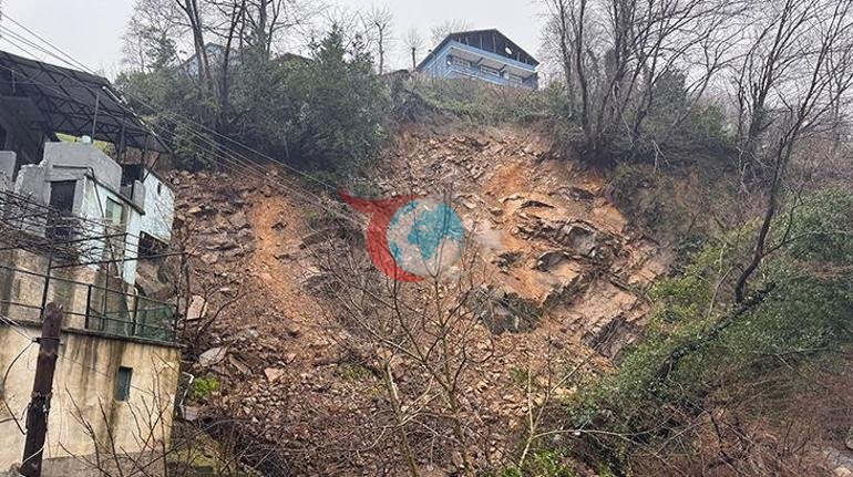 Zonguldakta heyelan nedeniyle 3 ev etkilendi