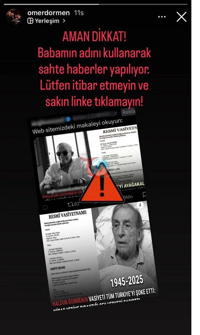Haldun Dormen'in oฤlundan vasiyet aรงฤฑklamasฤฑ! - Resim : 2