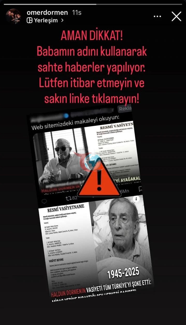 Haldun Dormen'in oğlundan 'vasiyet' açıklaması