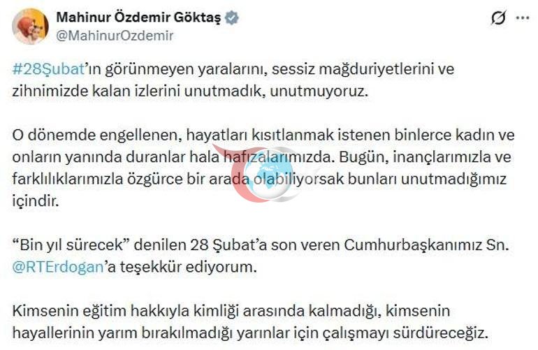 Bakan Göktaş’tan 28 Şubat mesajı