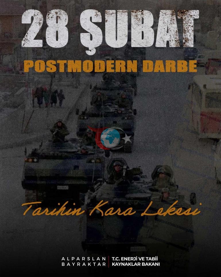 Bakan Bayraktardan 28 Şubat paylaşımı