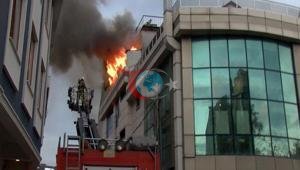 Ataşehirde korkutan otelde yangını: 9 kişi kurtarıldı