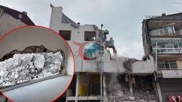 Bolu'da yıkım faciası: Kepçe bitişik binaya dalınca duvar yıkıldı