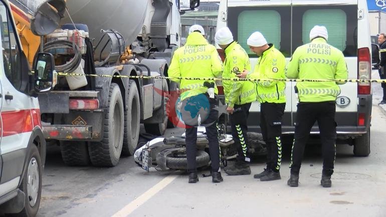 D-100’de feci son Savrulan motosikletlinin üzerinden beton mikseri geçti
