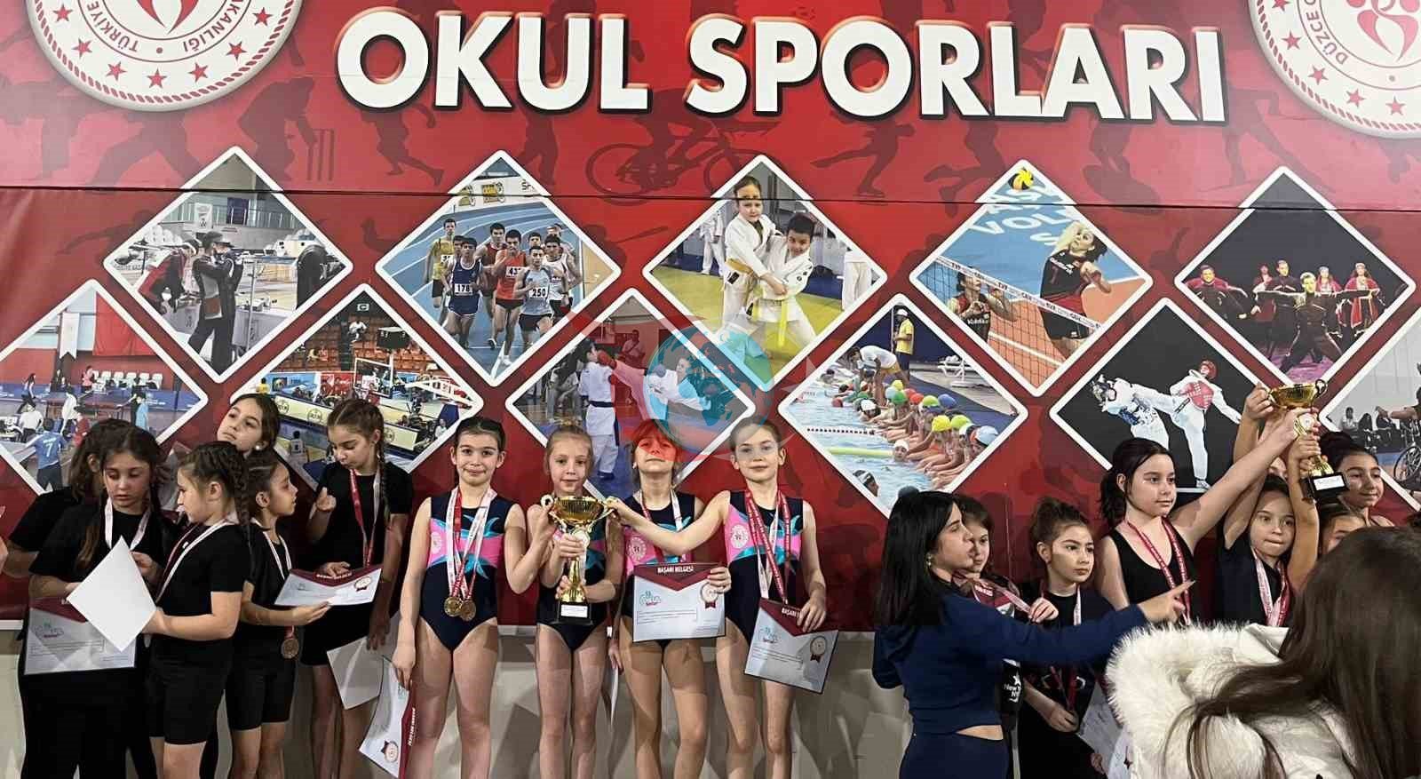 Okul sporları cimnastik müsabakaları tamamlandı