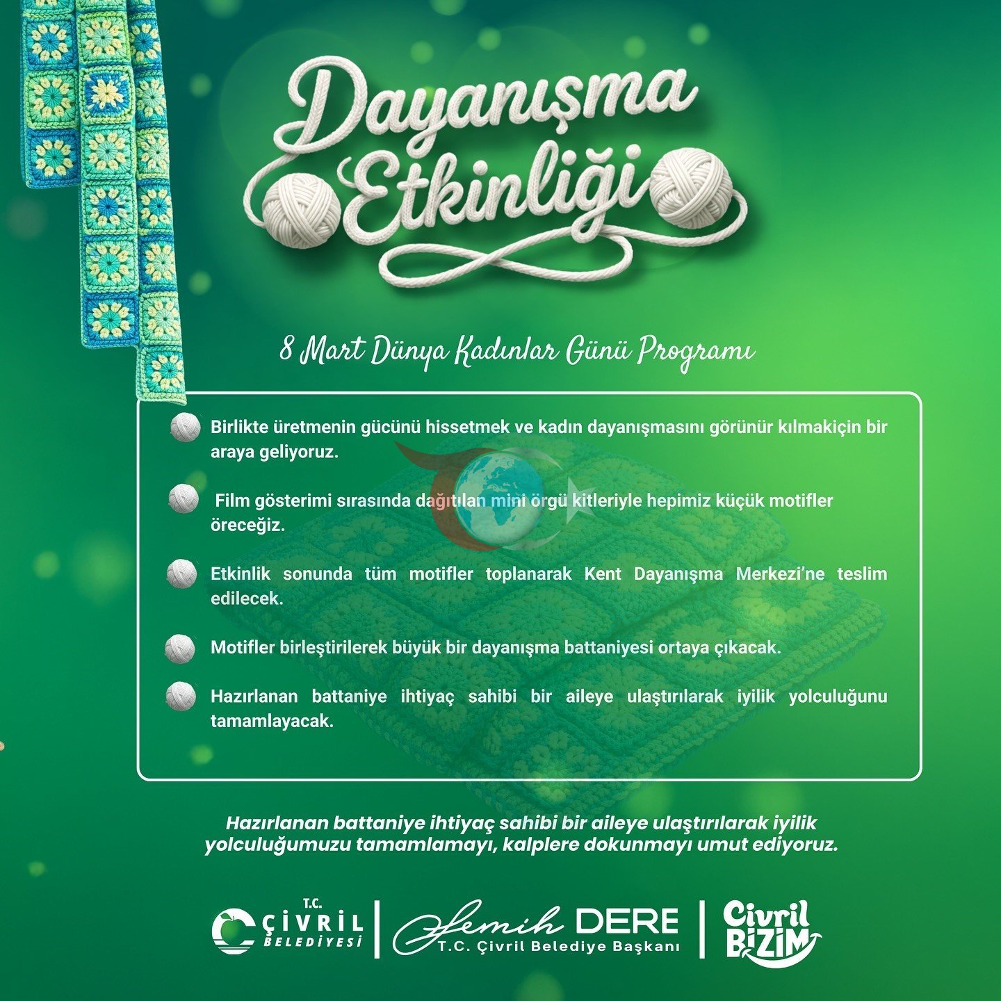 Çivril’de 8 Mart’a özel dayanışma programı