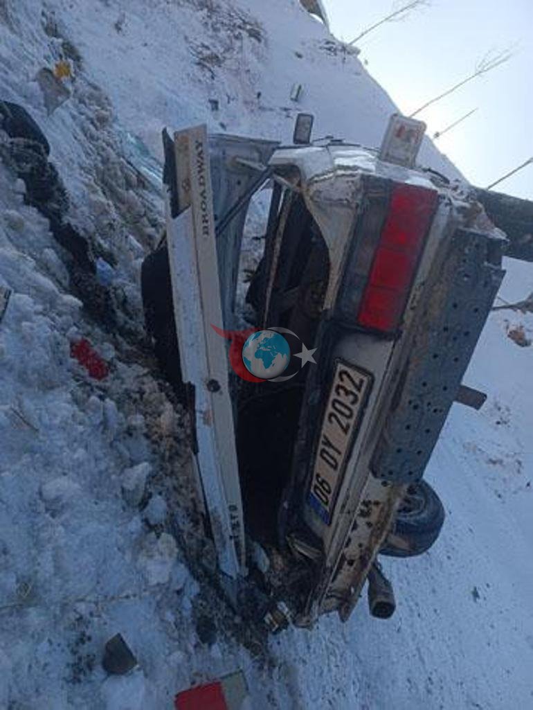 Mazıdağı yolunda korkutan kaza Otomobil şarampole uçtu