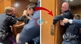 'Kimse İsrail için savaşmak istemiyor' diyen emekli askerin kolunu kırdılar! ABD'de İran savaşını protesto eden deniz piyadesine sert müdahale