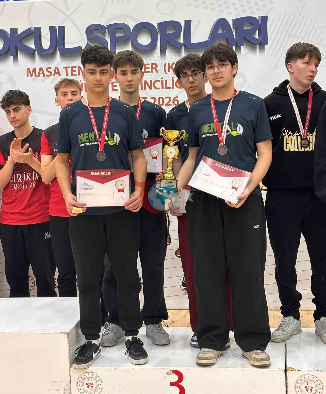 Menteşe Anadolu Lisesi&rsquo;nden Masa Tenisinde Türkiye üçüncülüğü