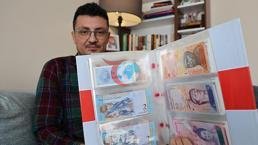 5 kıta, 75 ülke! Banknotları topladı, binden fazla parçalık koleksiyon oluştu