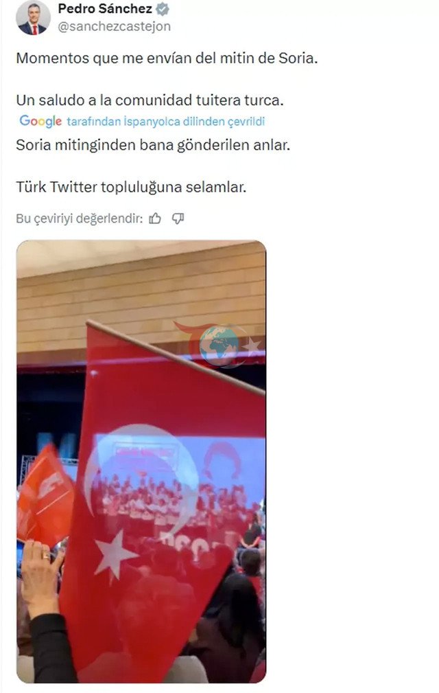 İspanya Başbakanı Sanchez'den Türk bayraklı paylaşım - Resim: 0