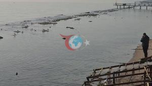 Tekirdağda sular çekildi, denizin dibinden çıktı