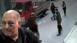 Sokak ortasında taşlı yumruklu darp! 3 çocuğun yaşlı adama saldırısı kamerada