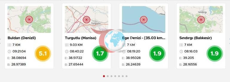 Son dakika... Denizlide 5.1 büyüklüğünde deprem
