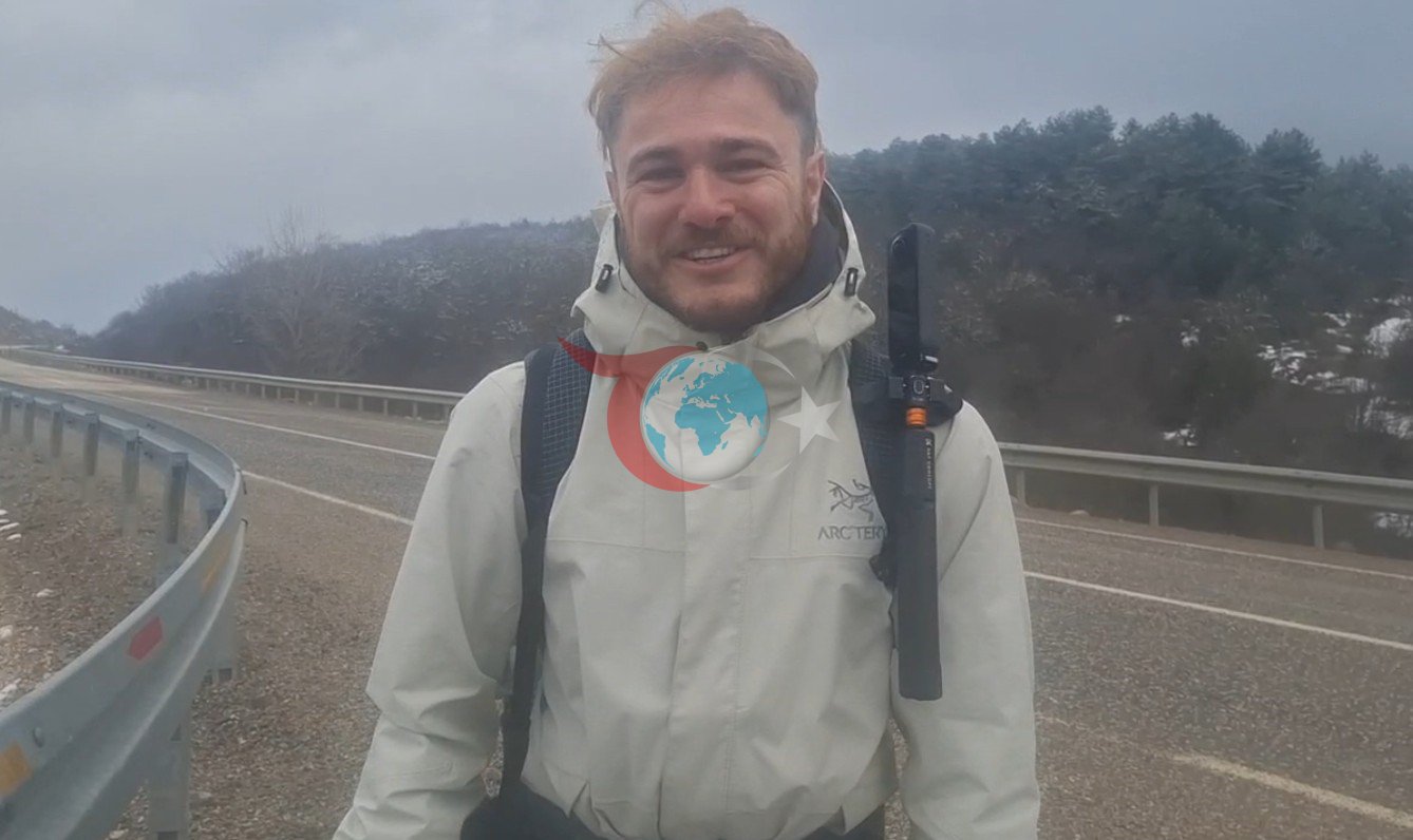 Japonya’ya ulaşmak için Almanya’dan yola çıkan gezgin 6 aydır yürüyor