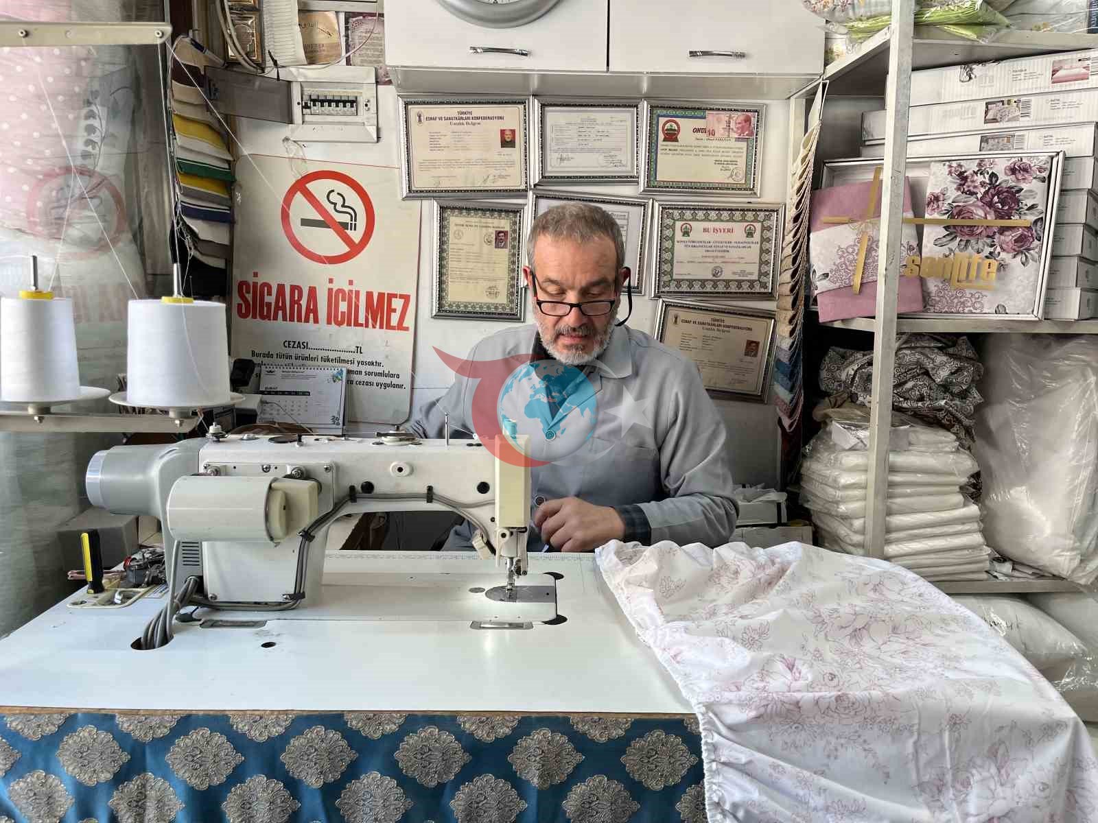 Büyük dedesinden miras yorgancılığı devam ettiriyor