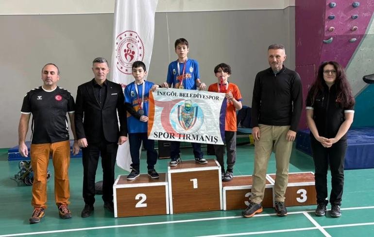 İnegöl Belediye Spor Kulübü sporcularından tırmanış müsabakalarında 14 madalya