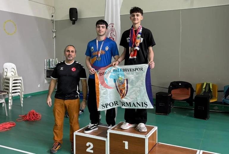 İnegöl Belediye Spor Kulübü sporcularından tırmanış müsabakalarında 14 madalya