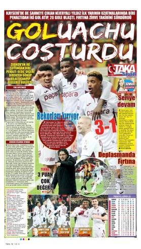 Trabzonspor deplasmanda kazandı, zirve takibini sürdürdü