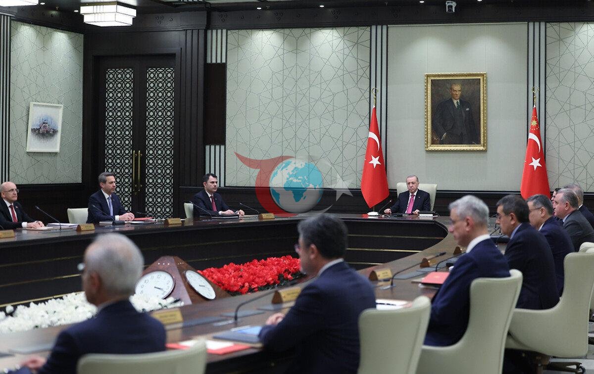 Başkent Ankara'da, Cumhurbaşkanlığı Külliyesi'nde düzenlenen 9 Mart 2026 tarihli Kabine Toplantısı'ndan bir görsel.