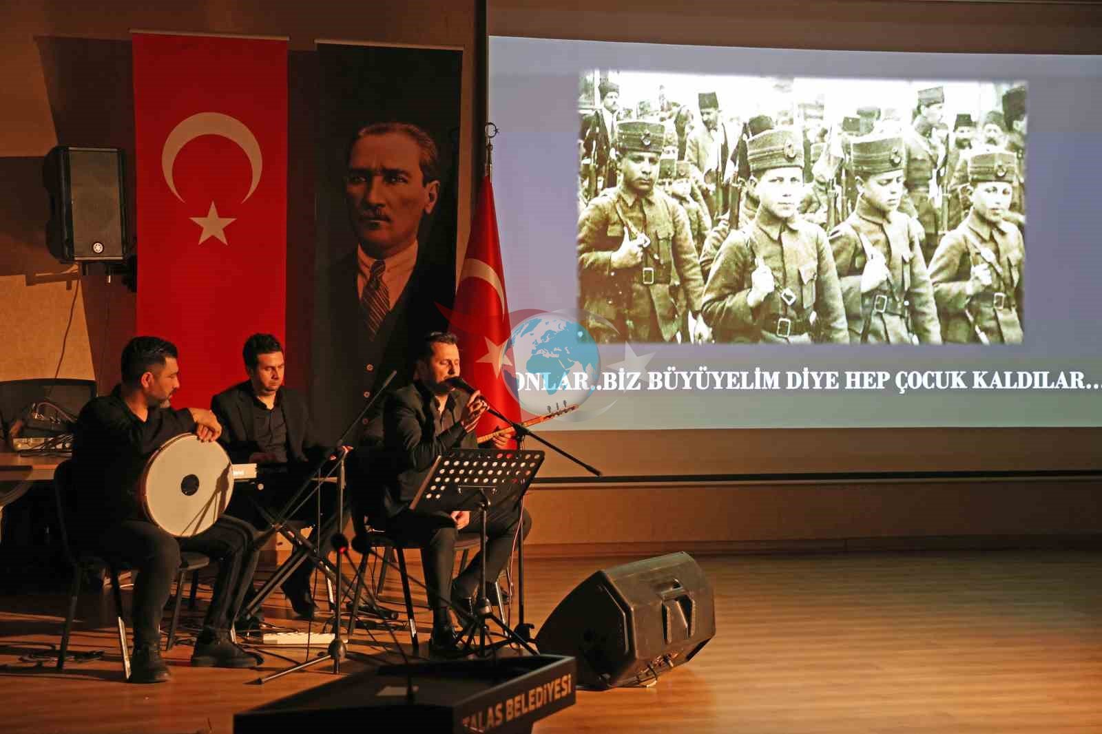 Talas&rsquo;ta duygu dolu İstiklal Marşı ve Çanakkale Zaferi Anma Programı