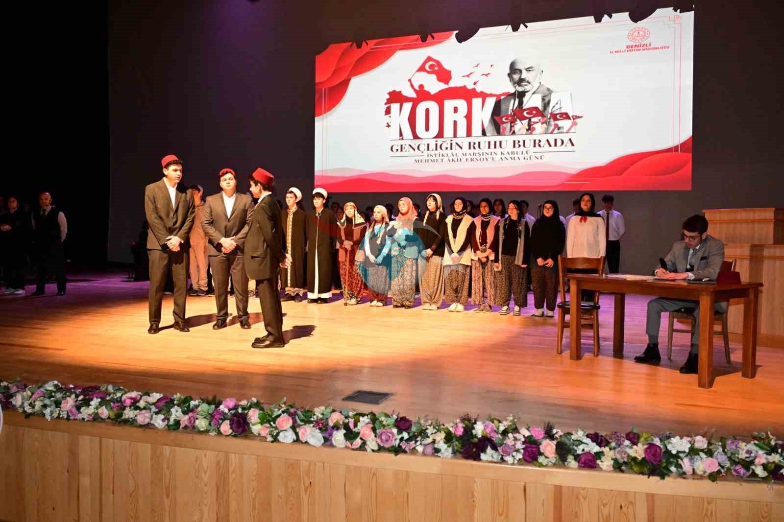 Denizli&rsquo;de İstikl&acirc;l Marşı&rsquo;nın kabulünün 105. yılı coşkuyla anıldı