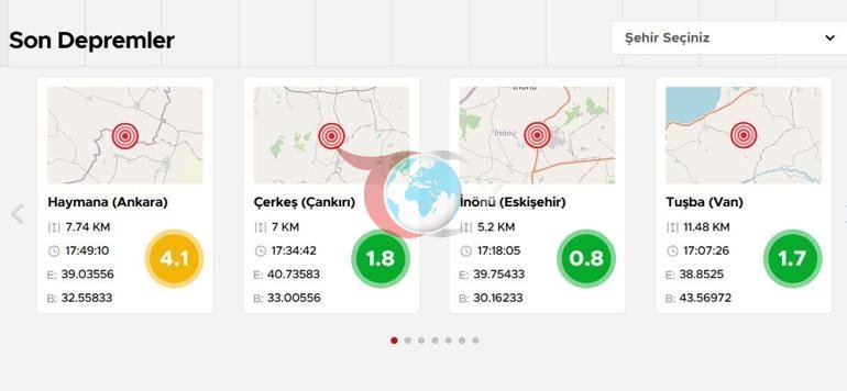 Son dakika... Ankarada 4.1 büyüklüğünde deprem