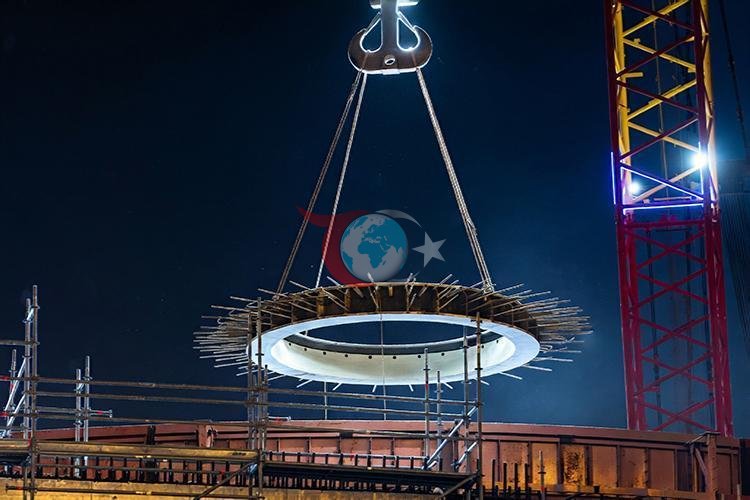 Akkuyu NGS'nin Dördüncü Ünitesinde Kritik Bileşen Yerleştirildi