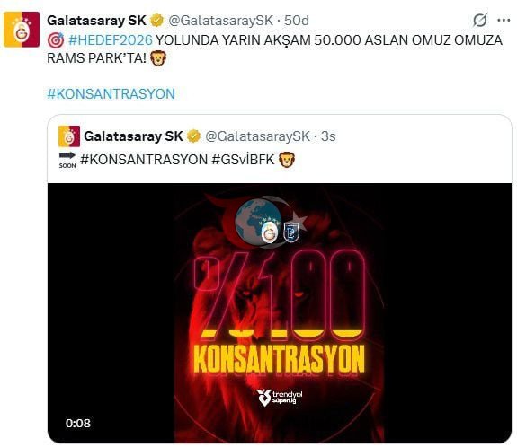 Fenerbahçe maçı biter bitmez paylaştılar! Galatasaray’dan çok konuşulacak mesaj - Resim: 0