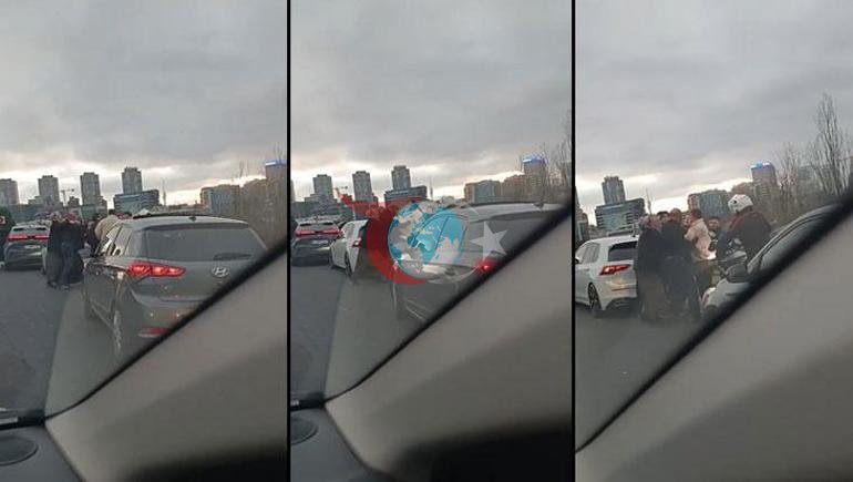 Ümraniye’de trafikte yumruklar konuştu Yol verme tartışması kavgaya dönüştü