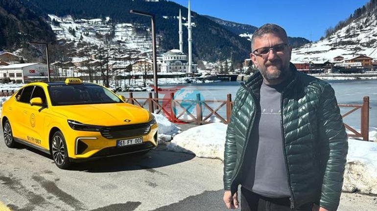 Gรถrenler telefonuna sarฤฑldฤฑ: TOGG ilk kez taksi oldu