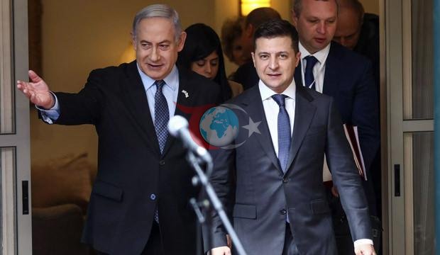 İsrail Başbakanı Binyamin Netanyahu ile Ukrayna Devlet Başkanı Vladimir Zelenskiy