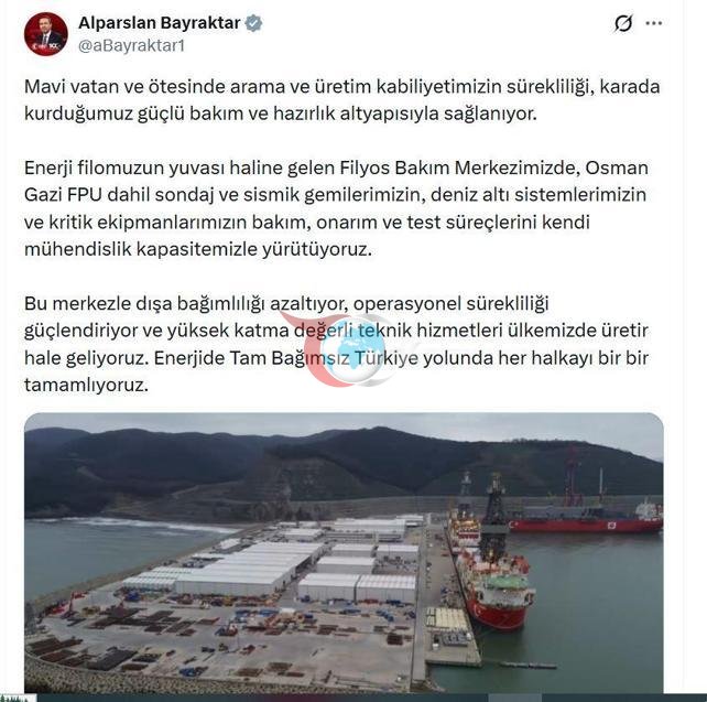 Bakan Bayraktar: Gemilerimizin test süreçlerini kendi mühendislik kapasitemizle yürütüyoruz