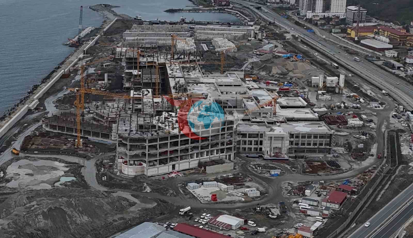 Rize Şehir Hastanesi inşaatı hızla devam ediyor