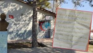 Yer: Eskişehir İlkokul kapısına tehdit mektubu bıraktı