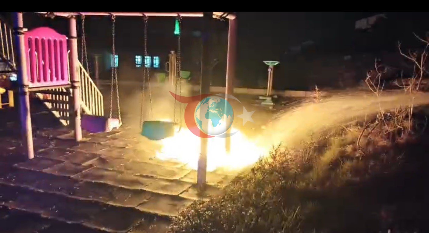 Çocukların Ateşle Oyunu Parkta Yangına Sebep Oldu