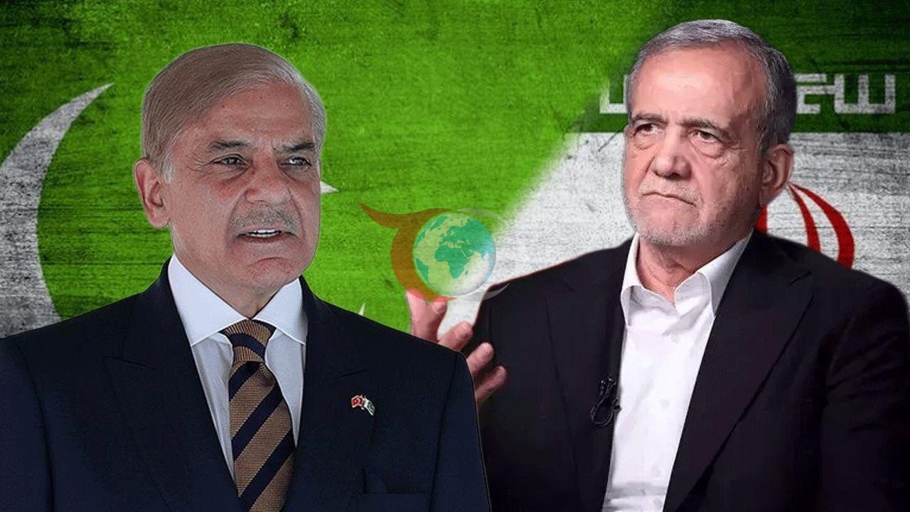 Pakistan Başbakanı Şahbaz Şerif ve İran Cumhurbaşkanı Mesud Pezeşkiyan
