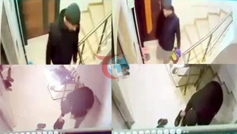 Avcılar’da ayakkabı hırsızlığı kamerada Kat kat dolaşıp topladı