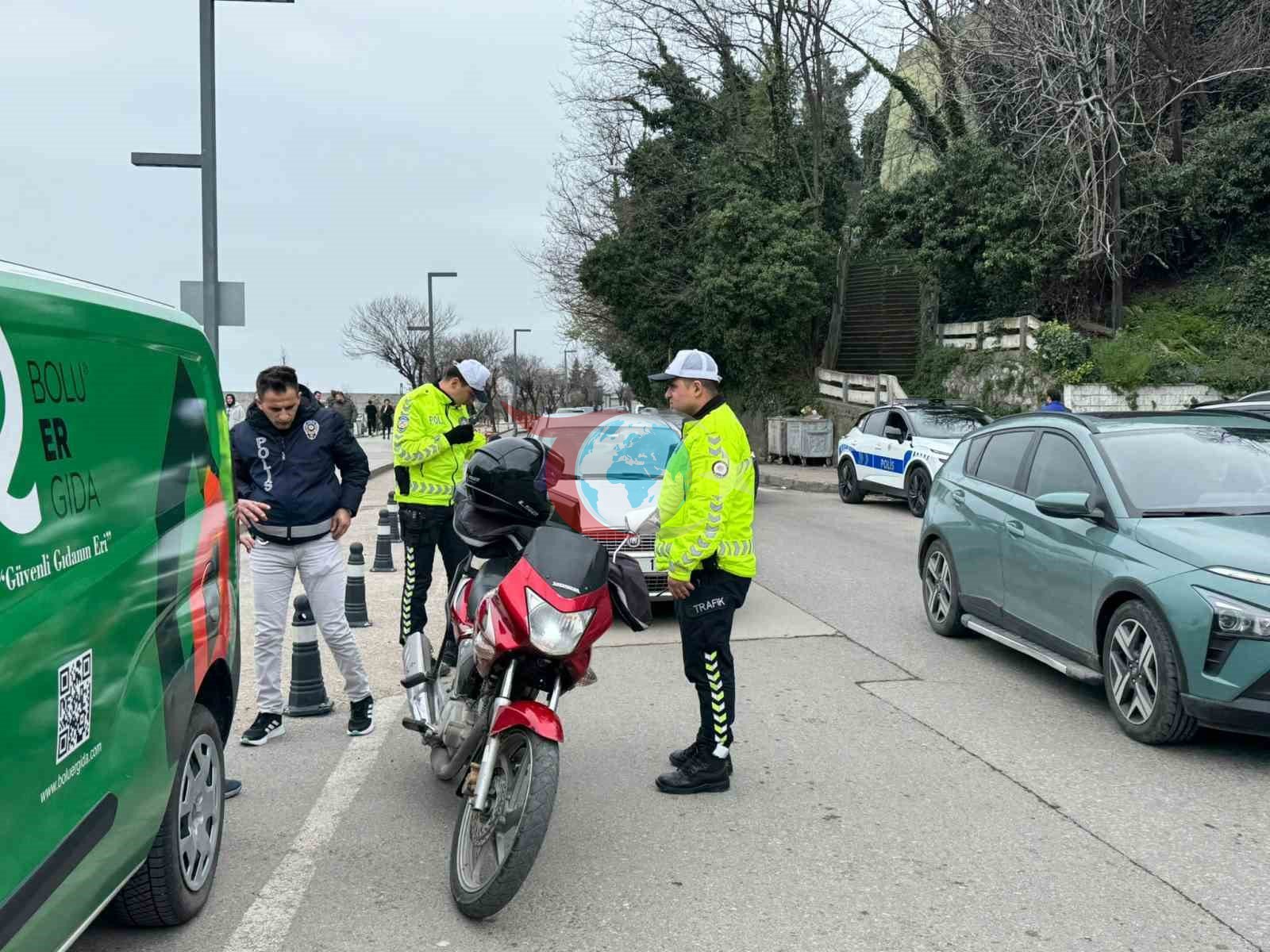 Zonguldak&rsquo;ta trafik polislerinden denetim