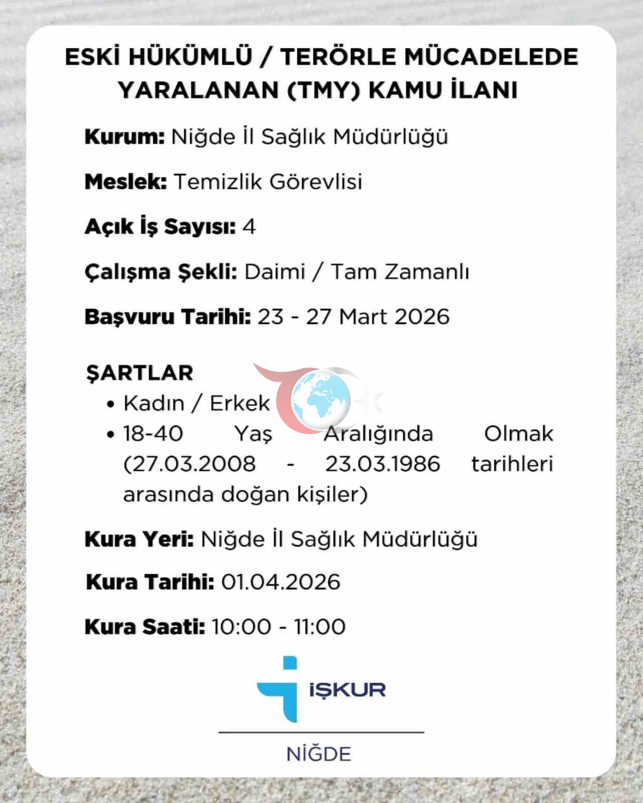 Niฤdeโde kamu kurumlarฤฑna 4 daimi, 110 geรงici personel alฤฑmฤฑ yapฤฑlacak