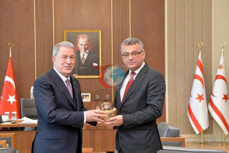 KKTC Cumhurbaşkanı Erhürman, TBMM Milli Savunma Komisyonu Başkanı Akar’ı kabul etti