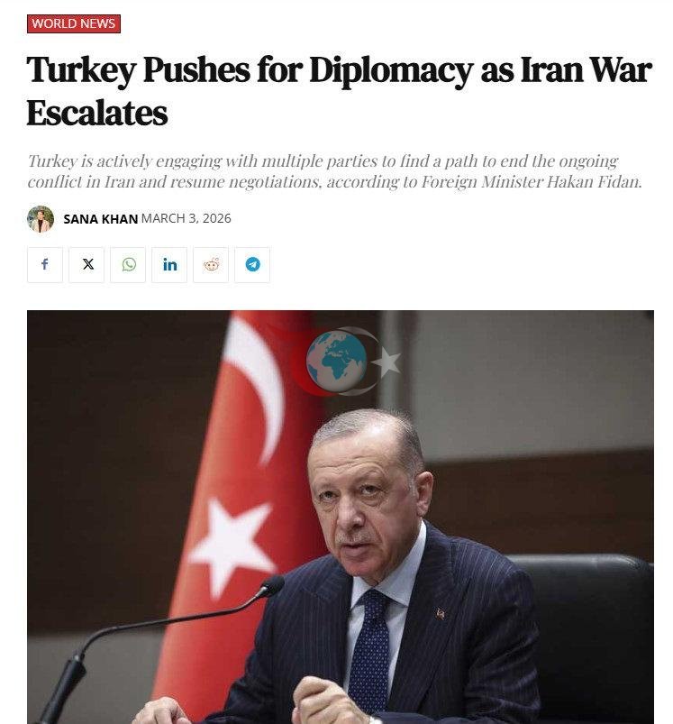 Modern Diplomasy tarafından 'İran Savaşı Tırmanırken Türkiye Diplomasiye Yönelik Çaba Gösteriyor' başlıklı yazı